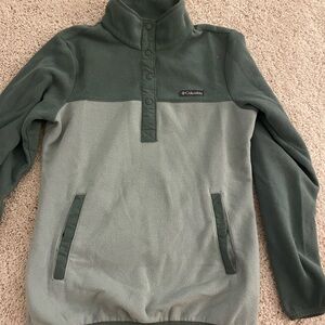 Columbia Green and Gray Fleece Jacket